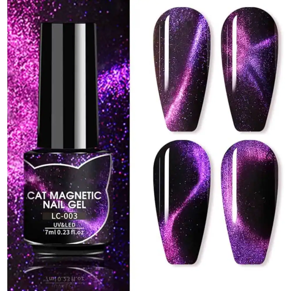 Set 3 Geluri Magnetice Lily'Cute, Cat Eye, 3 x 7ml - imagine 3