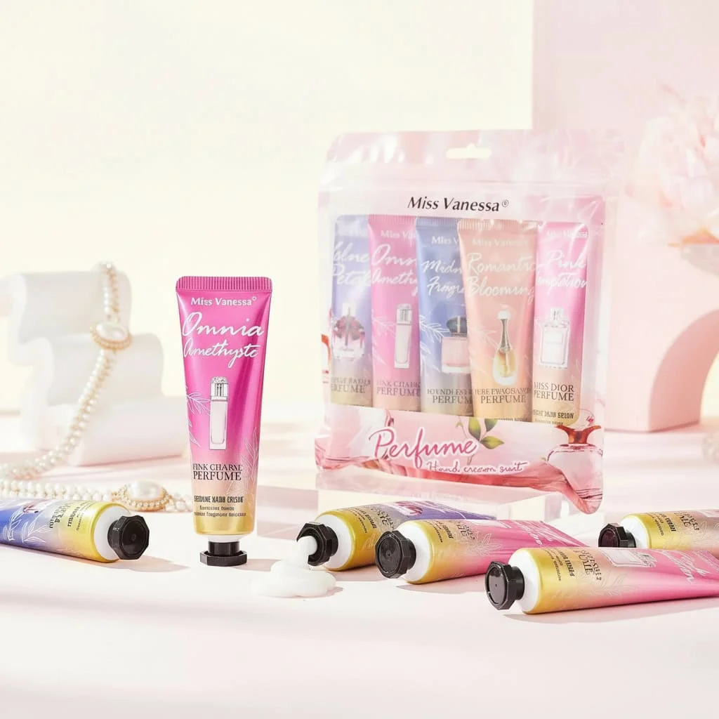 Set 5 creme de maini, Miss Vanessa, Perfume - imagine 3