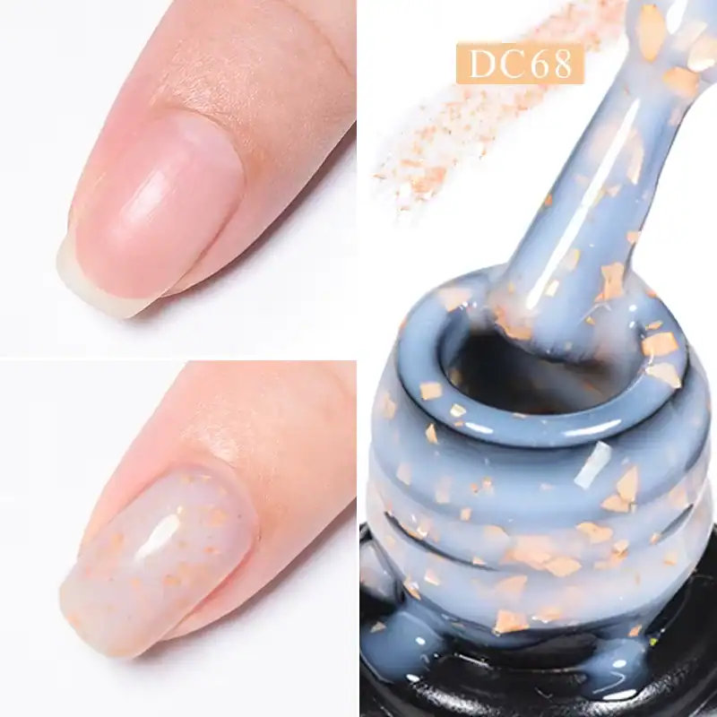 Set 6 Bucăți Gel, Sclipici Auriu si Roz , 6 x 7ml - imagine 3