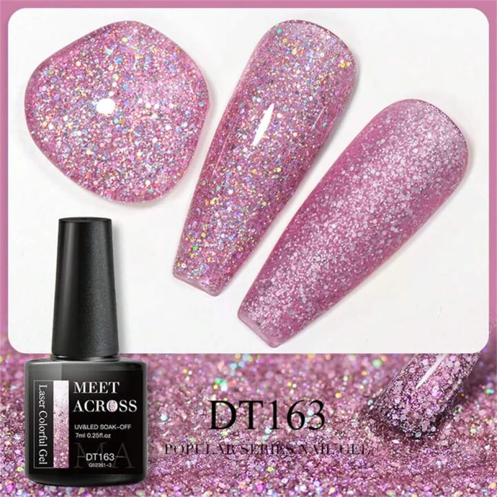Set 6 Lacuri de Unghii cu Gel UV LED Colecție de Vară cu Sclipici, 6 x 7ml - imagine 4
