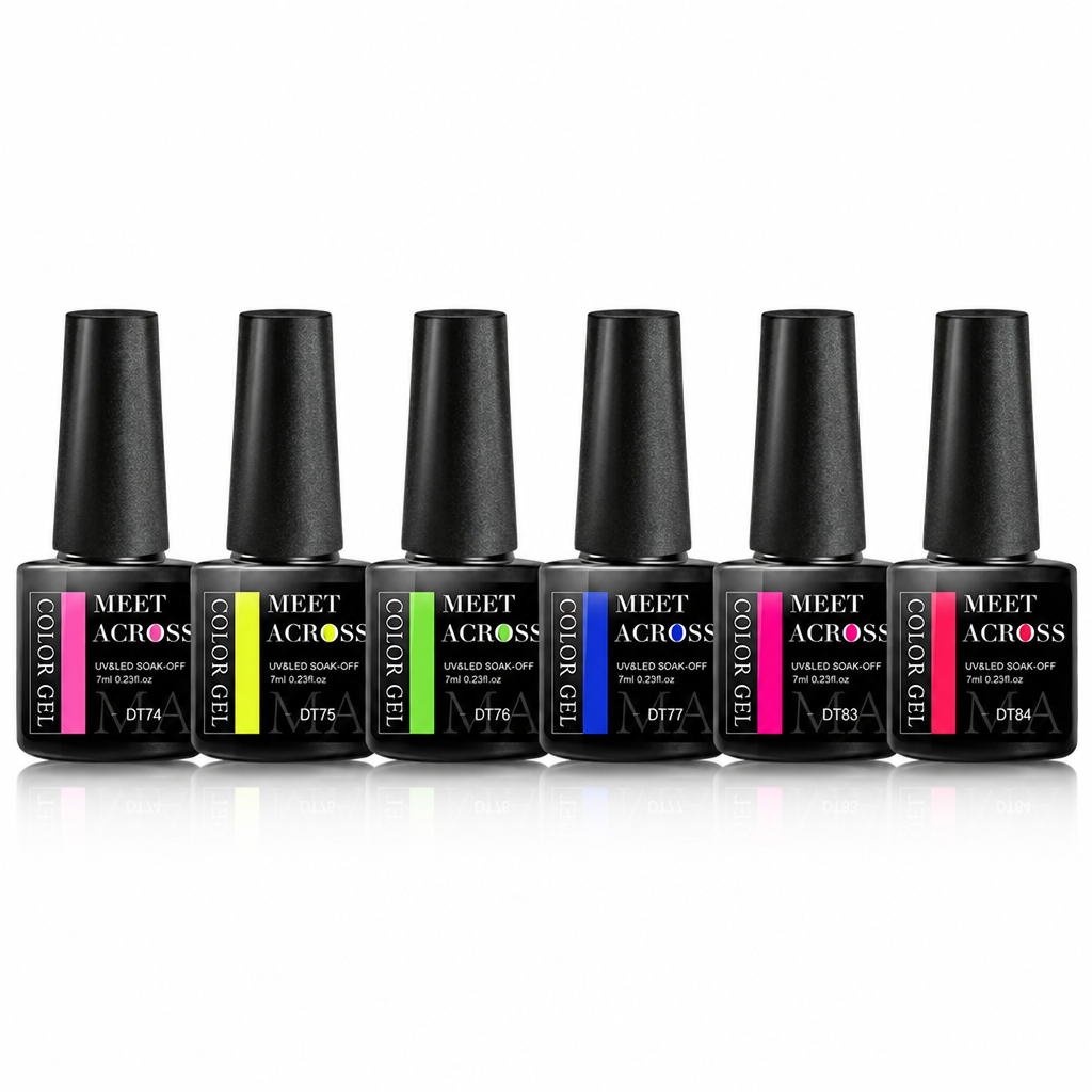 Set 6 Lacuri de Unghii cu Gel UV/LED, Colecție de Vară, 6 x 7ml