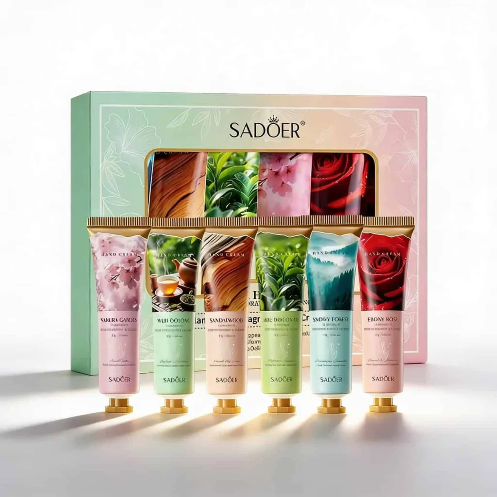 Set 6 creme de mâini cu extract de plante, Sadoer - imagine 5