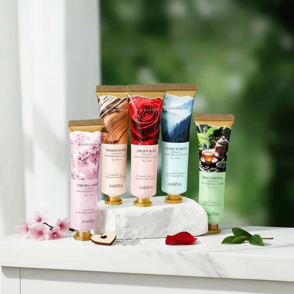 Set 6 creme de mâini cu extract de plante, Sadoer - imagine 3