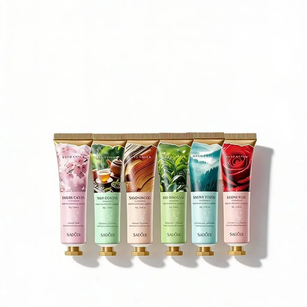 Set 6 creme de mâini cu extract de plante, Sadoer