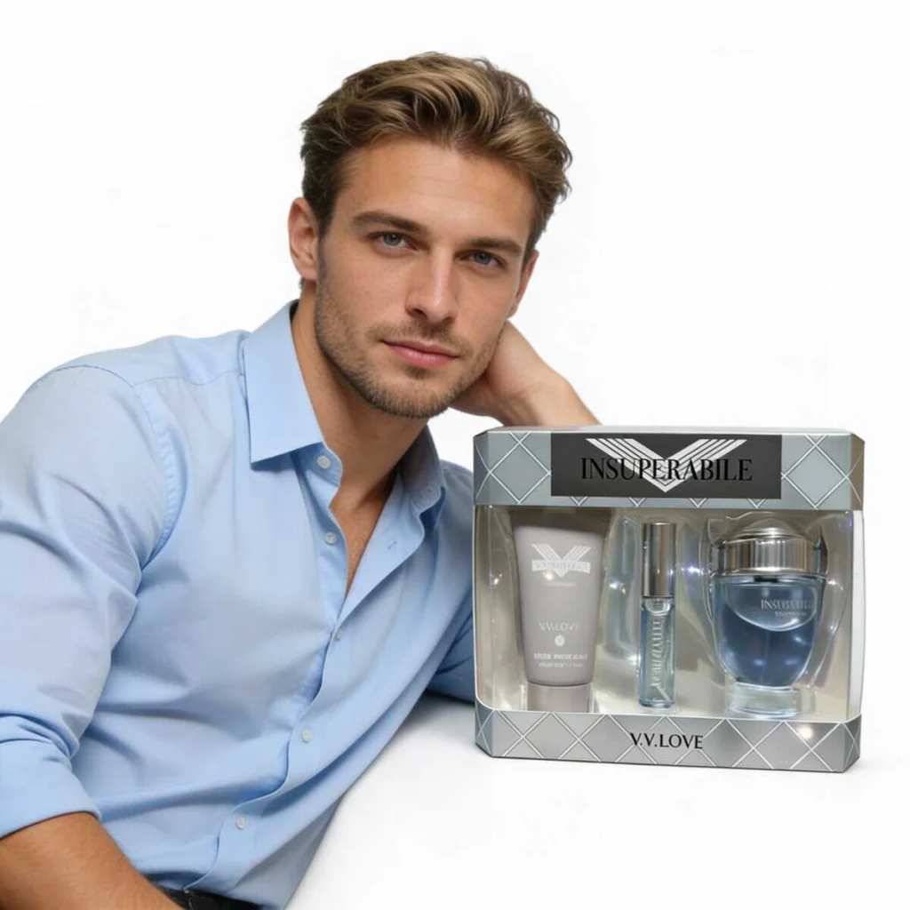 Set Cadou Parfum și Balsam Aftershave V.V. Love, 3 piese - imagine 4