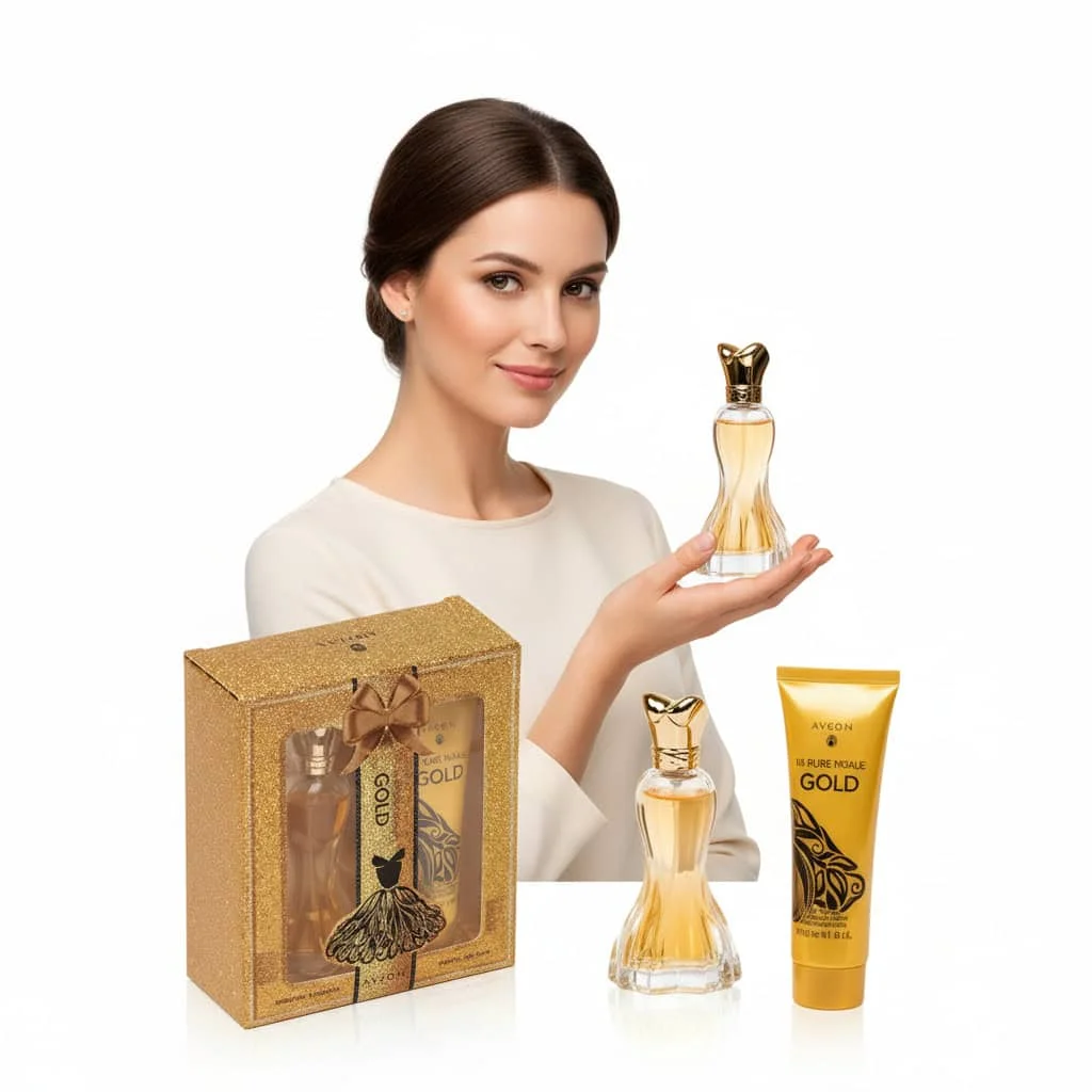 Set Cadou Parfum și Cremă Luxe Gold, 2 piese - imagine 2