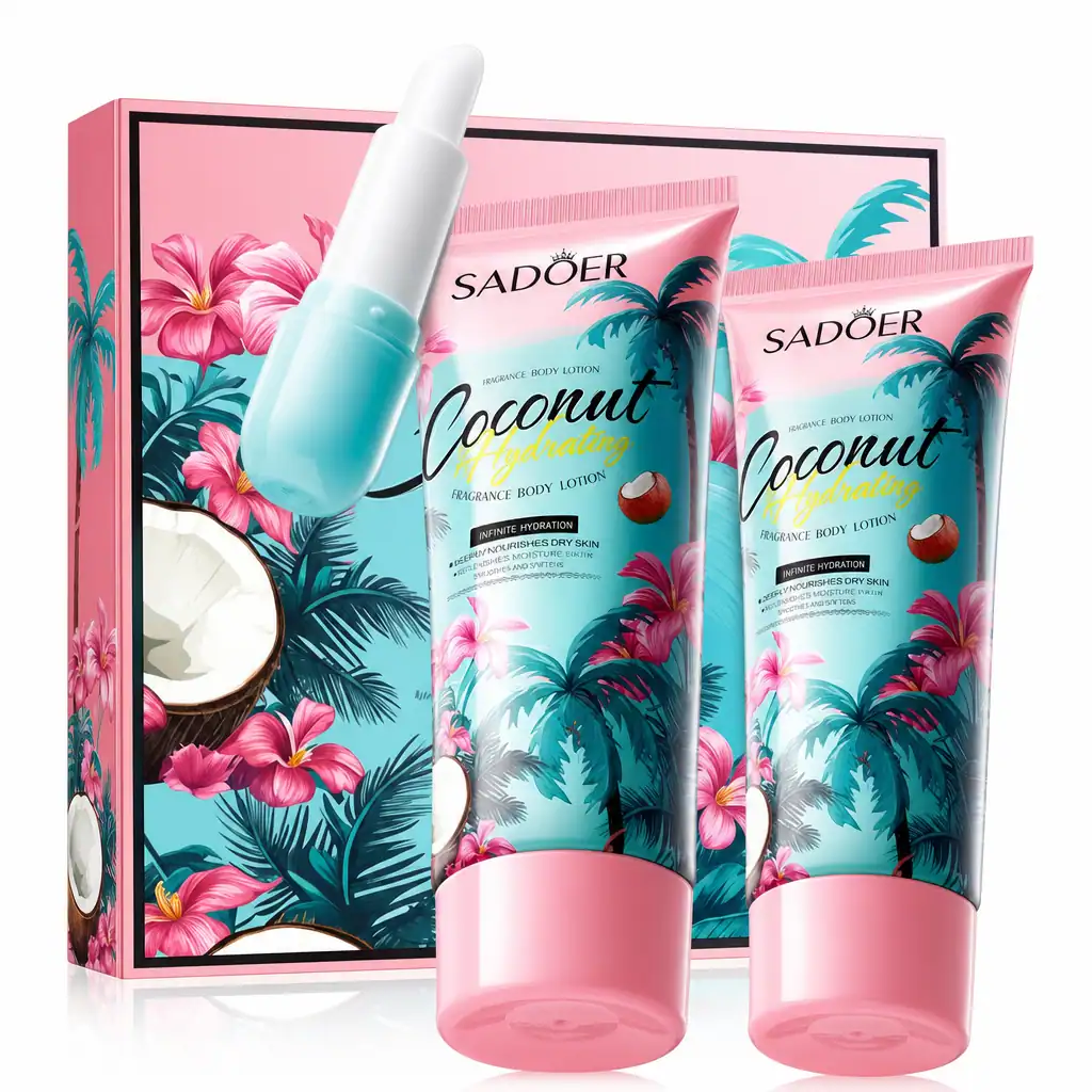 Set Cadou cu Aromă de Nucă de Cocos, 3 piese - imagine 3