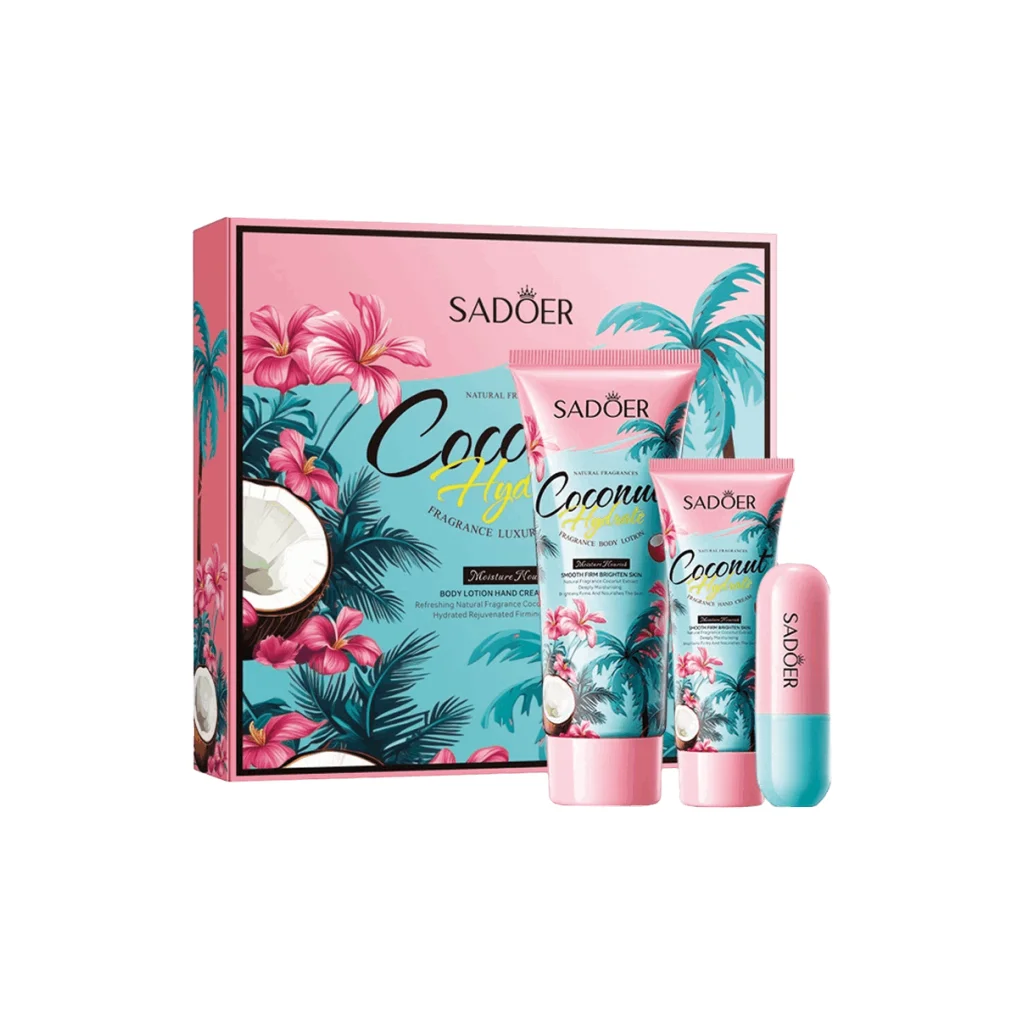 Set Cadou cu Aromă de Nucă de Cocos, 3 piese