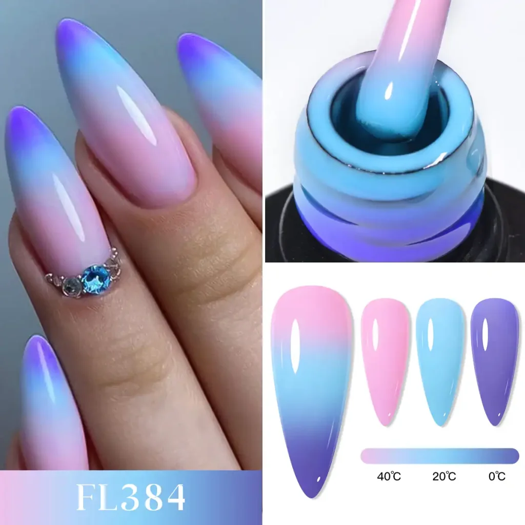 Set Geluri Termice FOUR LILY, 3 Nuanțe Termocromice, 3 x 7ml - imagine 5