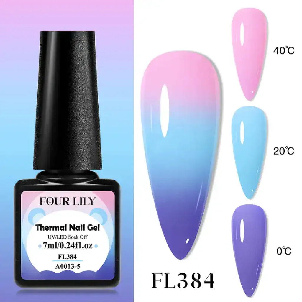 Set Geluri Termice FOUR LILY, 3 Nuanțe Termocromice, 3 x 7ml - imagine 3