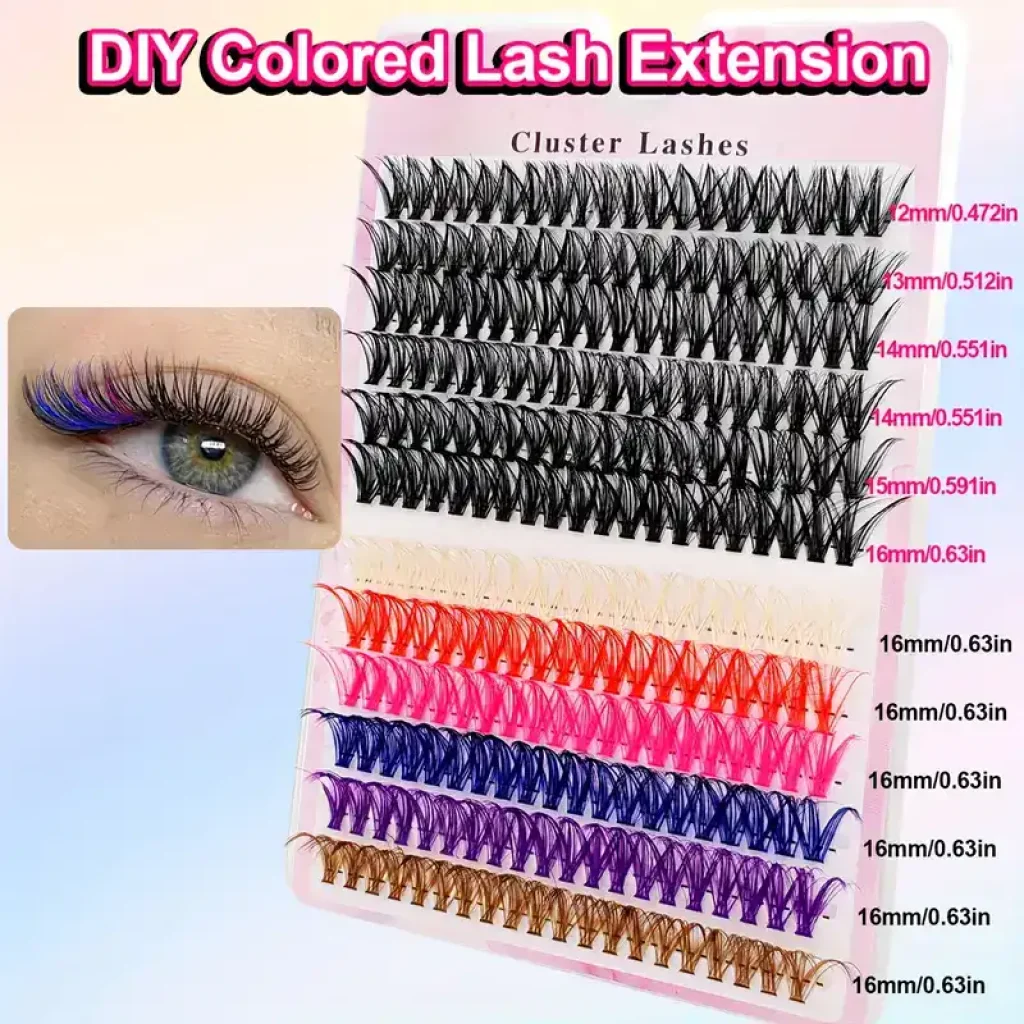 Set Gene False Multicolore, Cat Eye, 240 Bucăți - imagine 2