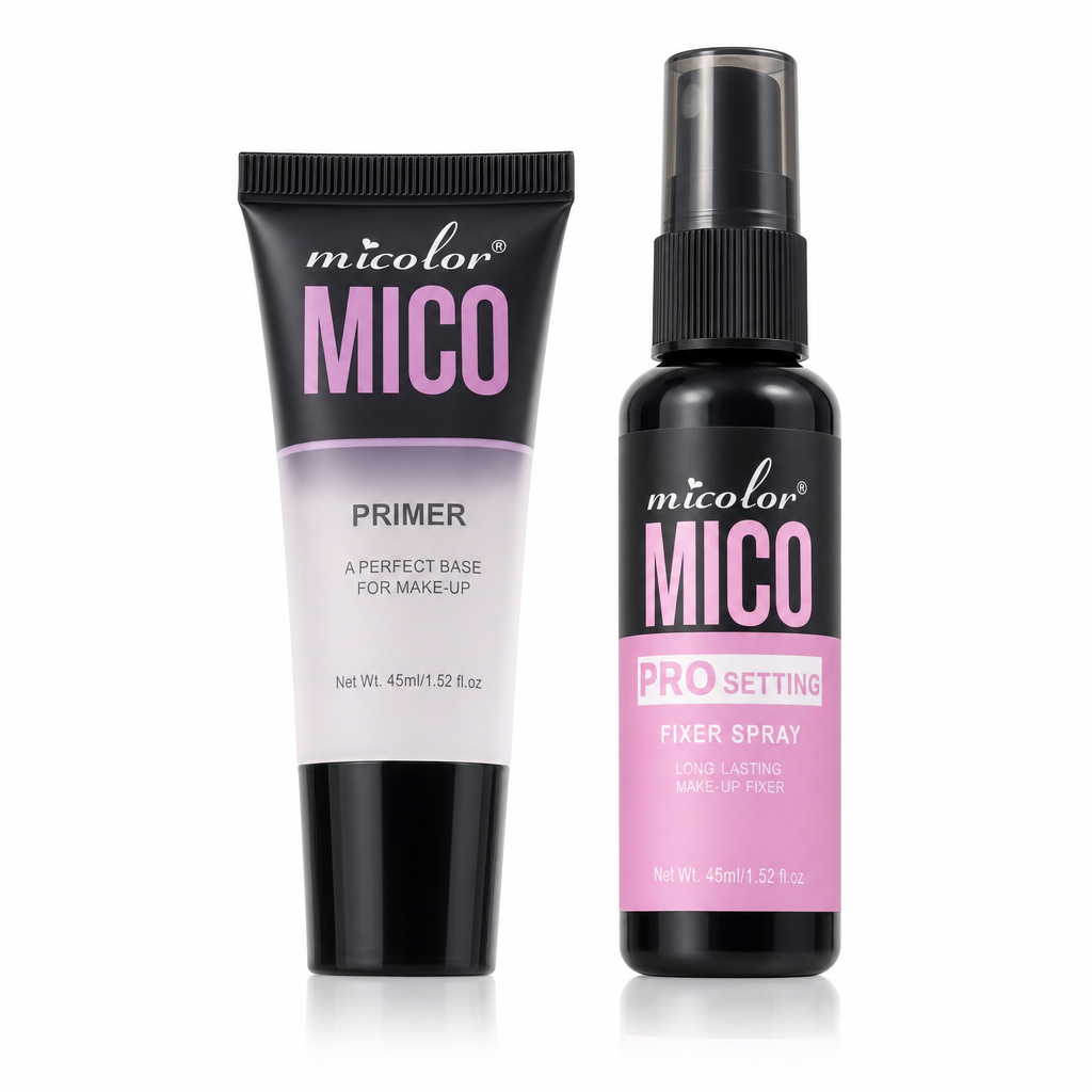 Set Machiaj 2 în 1 Primer si Spray de Fixare MICO, 2 piese - imagine 3