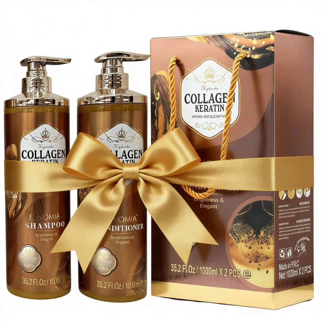 Set Șampon și Balsam de păr cu colagen și keratină, 1000 ml
