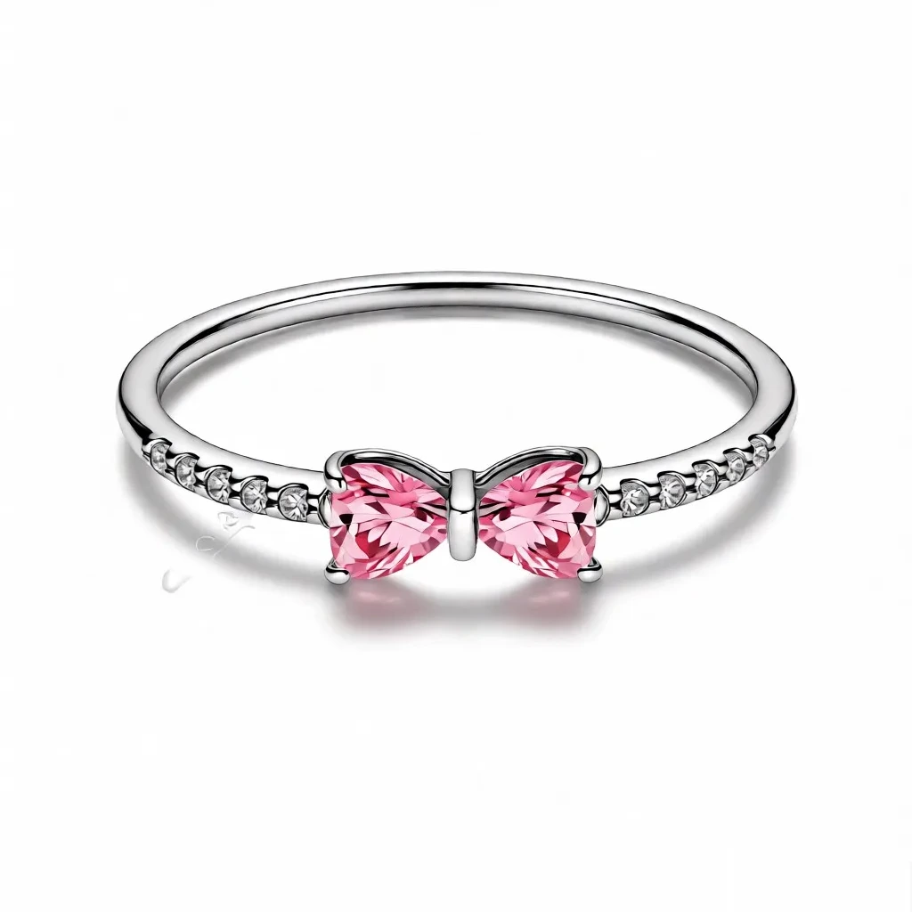 Set bijuterii Inel și brățară Pink Bow - imagine 4