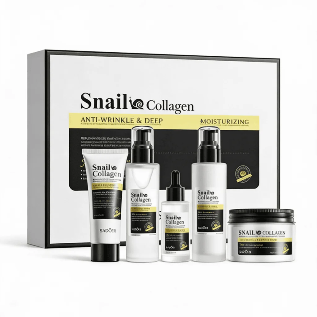Set cadou Snail Collagen pentru îngrijirea tenului, Sadoer, 5 piese