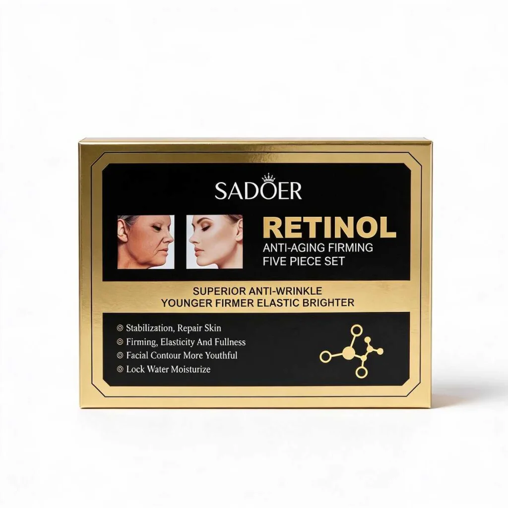 Set cadou anti imbatranire, cu retinol, Sadoer, 5 piese