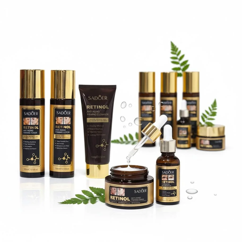 Set cadou anti imbatranire, cu retinol, Sadoer, 5 piese - imagine 3