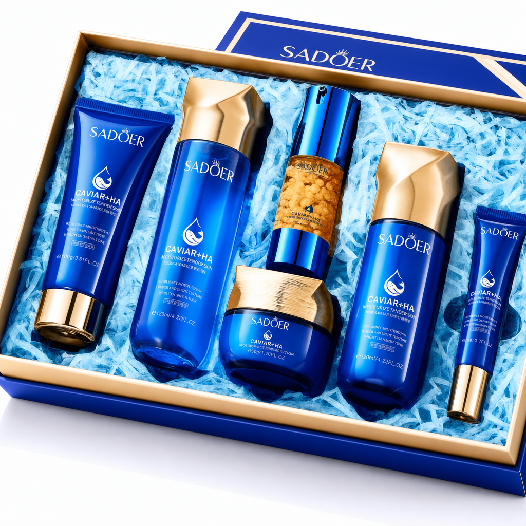 Set cadou cosmetic premium cu caviar, Sadoer, 6 piese - imagine 2