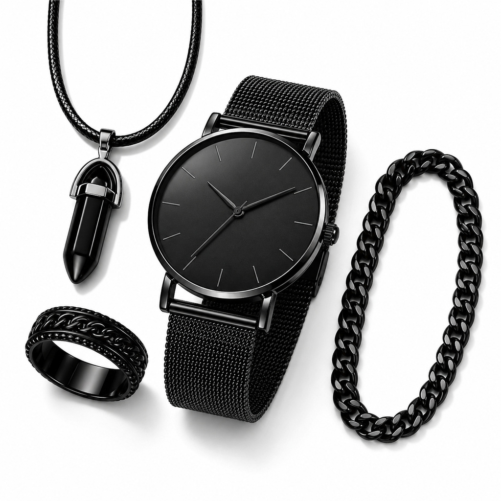 Set cadou cu ceas și accesorii asortate
