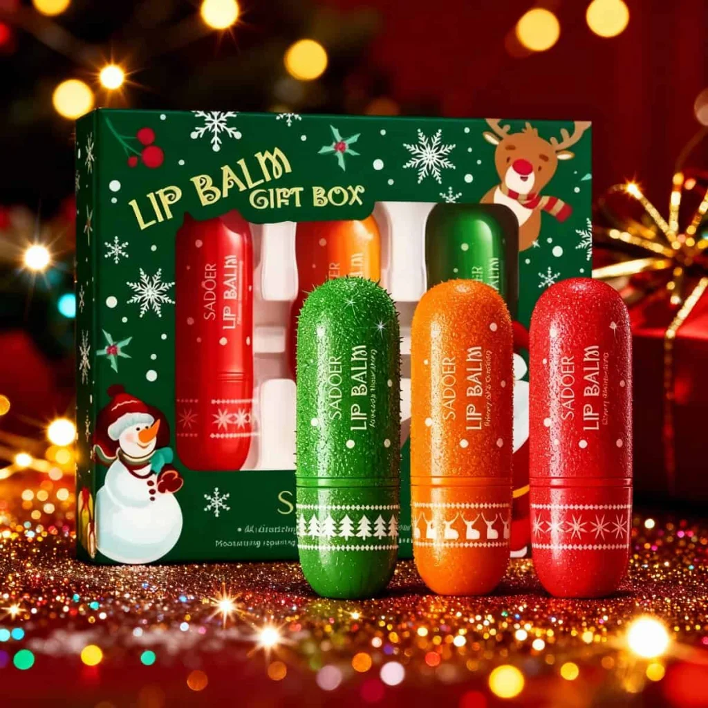 Set cadou de Craciun,balsam de buze, 3 buc - imagine 3