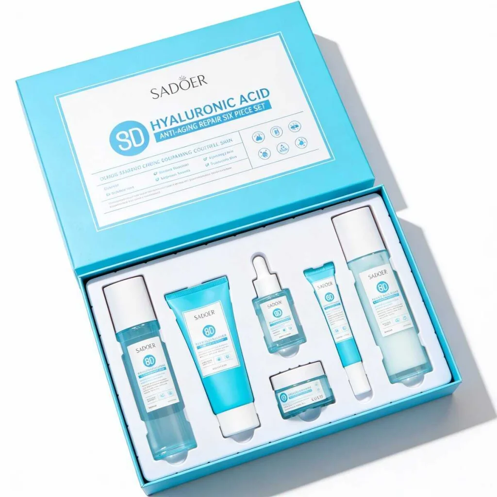 Set cadou de ingrijire, 8D cu acid hialuronic, Sadoer, 6 piese