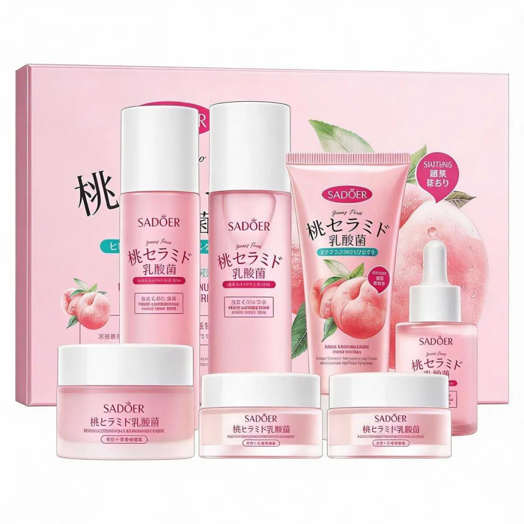 Set cadou de ingrijire cu Honey Peach, Sadoer, 6 piese