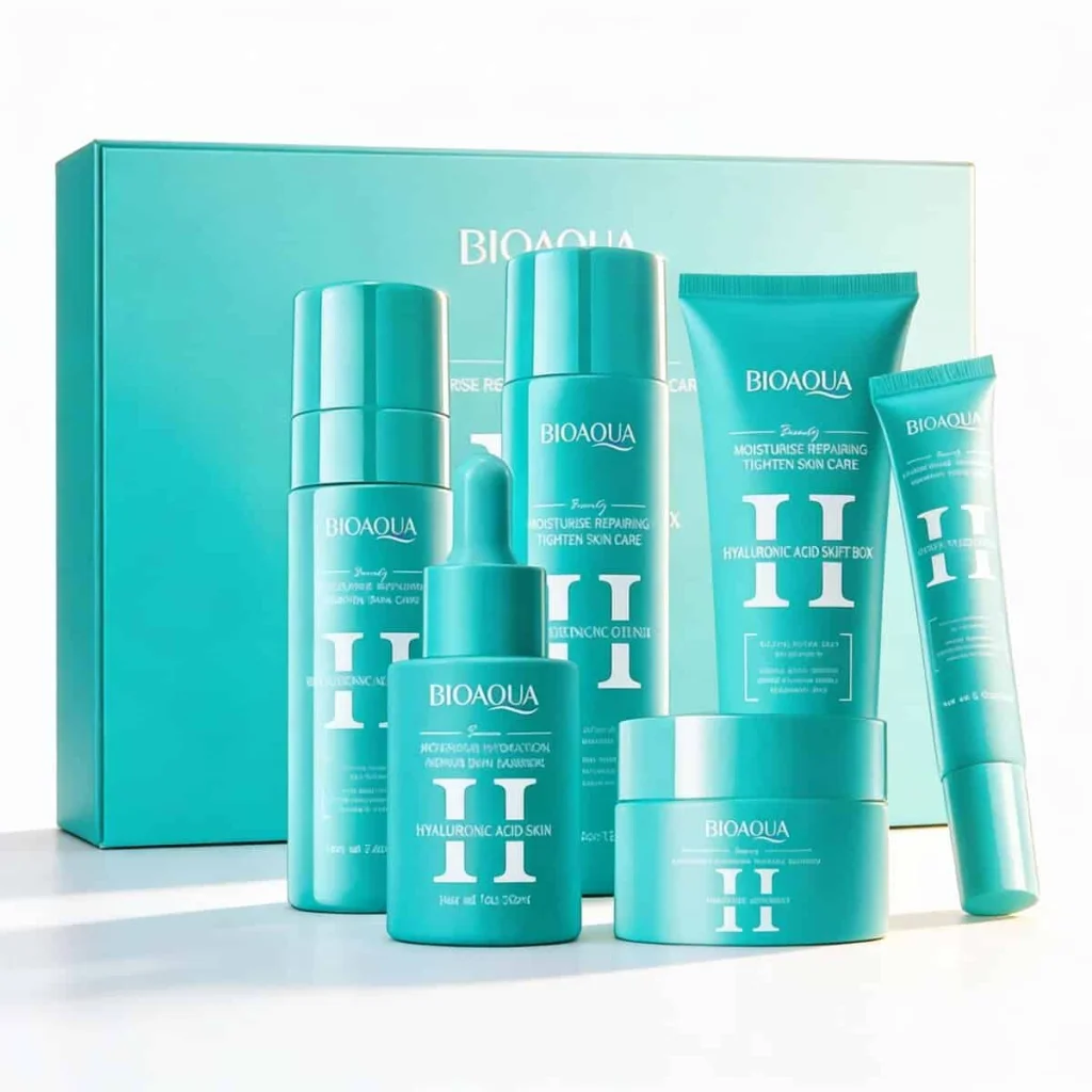 Set cadou de ingrijire, cu acid hialuronic, Bioaqua, 6 piese - imagine 3