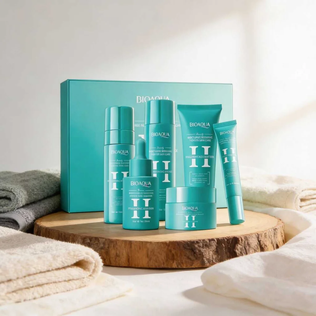 Set cadou de ingrijire, cu acid hialuronic, Bioaqua, 6 piese - imagine 4