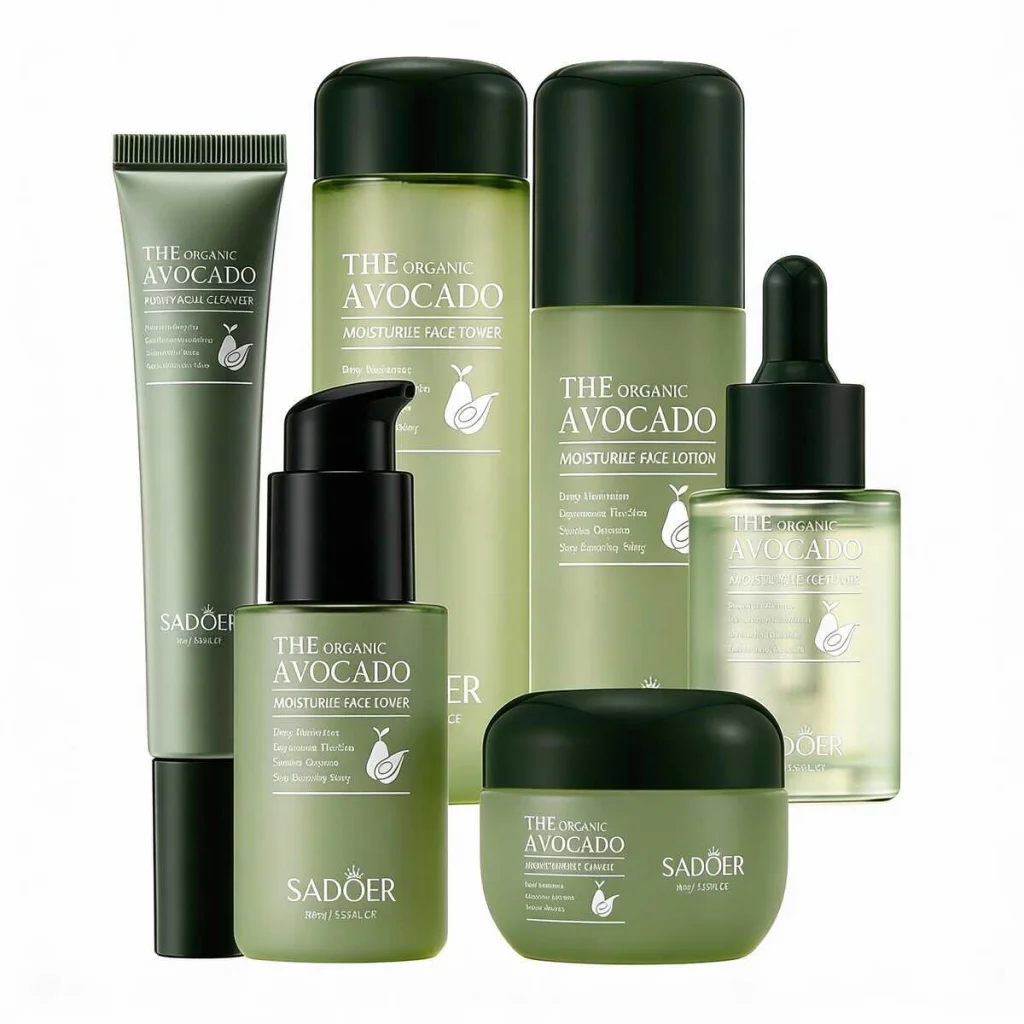 Set cadou de ingrijire cu avocado, Sadoer, 6 piese - imagine 3