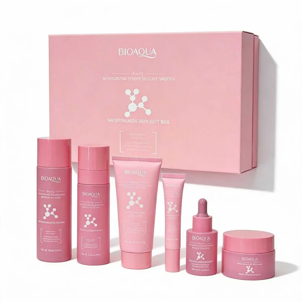 Set cadou de ingrijire cu niacinamide, Bioaqua, 6 piese - imagine 3