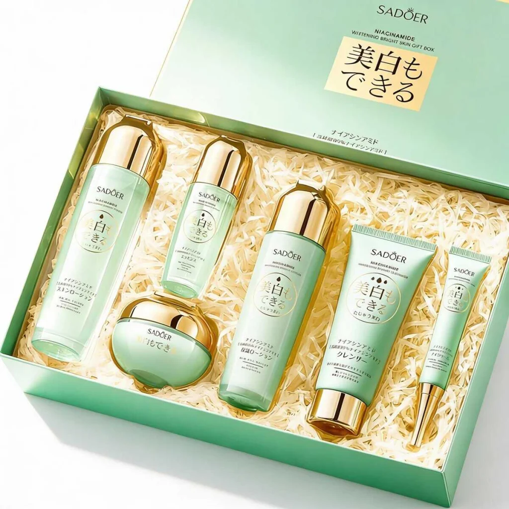 Set cadou de ingrijire cu niacinamide, Sadoer, 6 piese - imagine 2