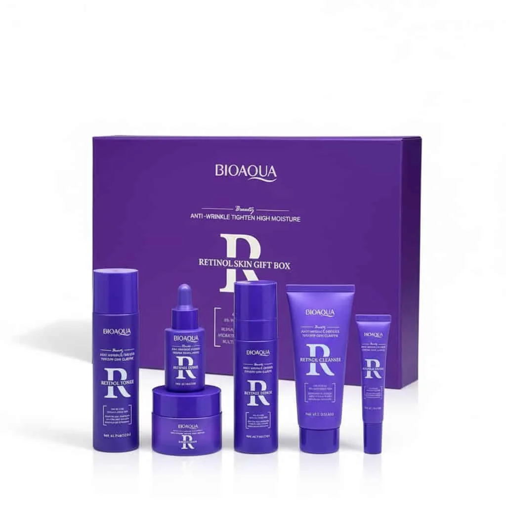 Set cadou de îngrijire cu retinol, Bioaqua, 6 piese