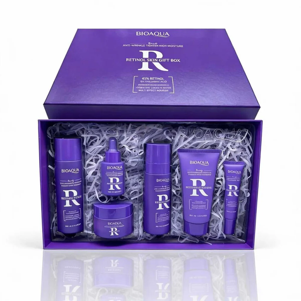 Set cadou de îngrijire cu retinol, Bioaqua, 6 piese - imagine 3