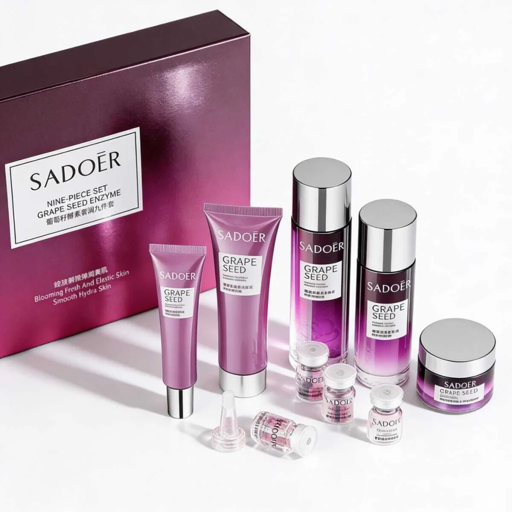 Set cadou de ingrijire, cu struguri, Sadoer, 9 piese - imagine 4