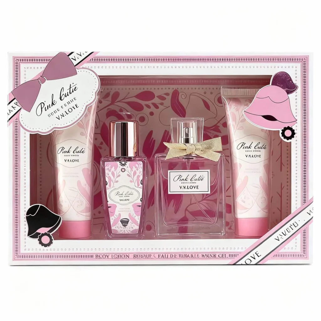 Set cadou parfum floral, Eleganță în Petale, 4 piese - imagine 2