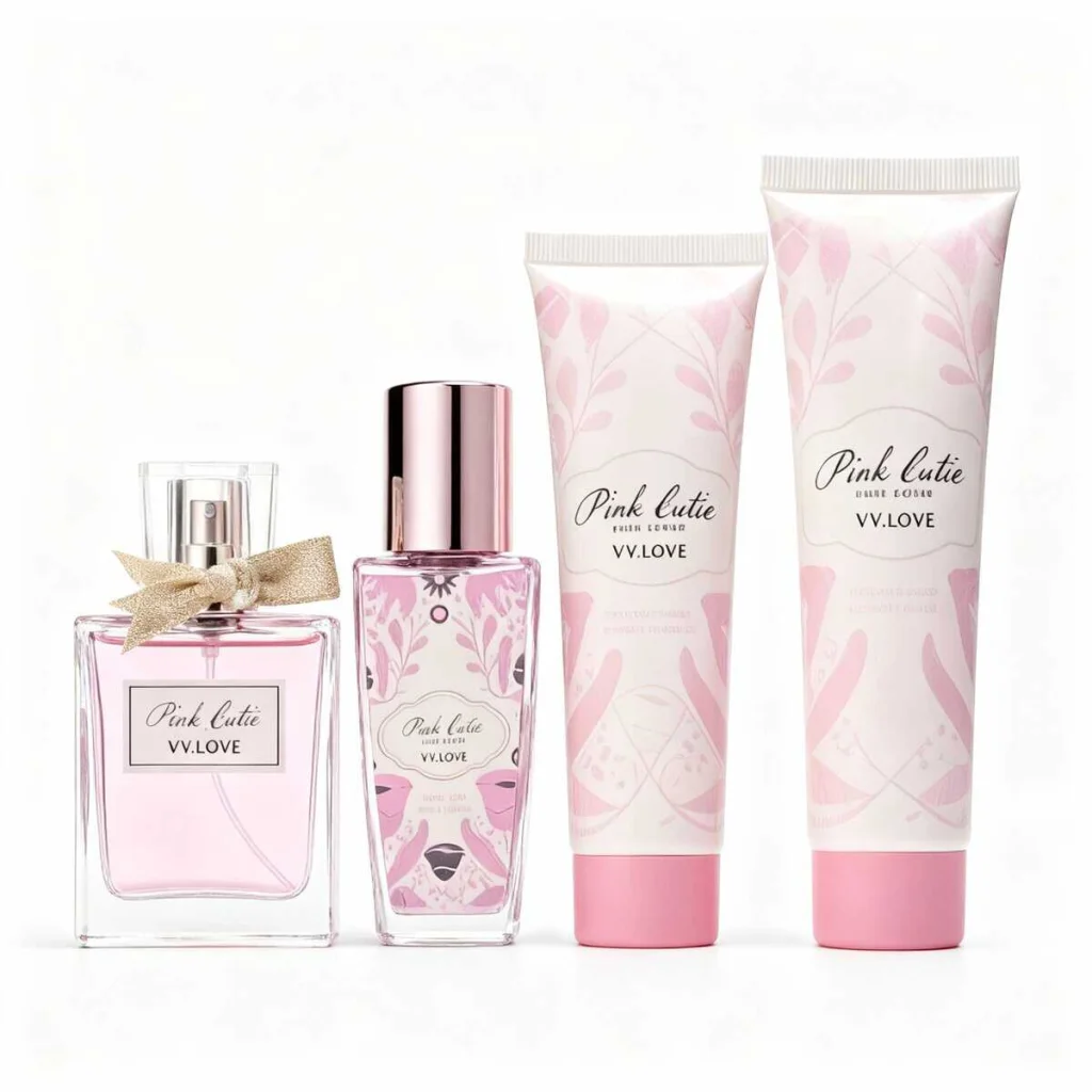 Set cadou parfum floral, Eleganță în Petale, 4 piese - imagine 3