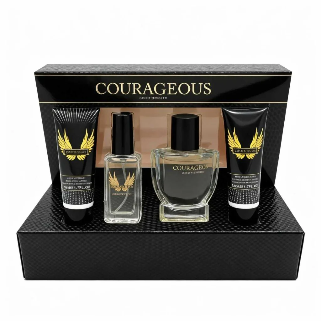 Set cadou pentru barbati Courageous, 4 piese - imagine 2