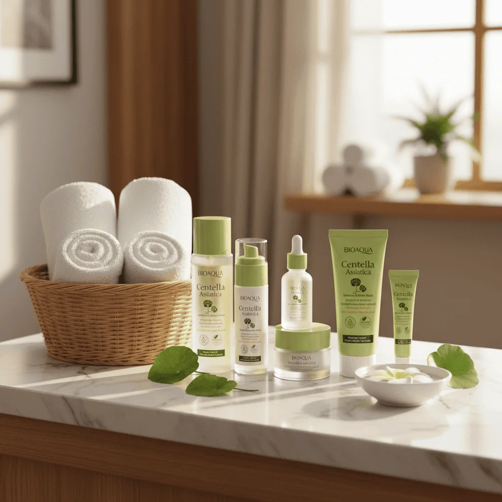 Set cadou pentru îngrijirea tenului cu Centella Asiatica, Bioaqua, 6 piese - imagine 4