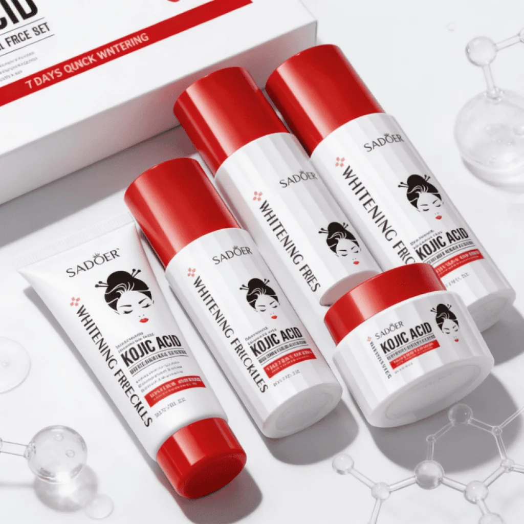 Set cadou pentru îngrijirea tenului cu acid Kojic, Sadoer, 6 piese - imagine 4