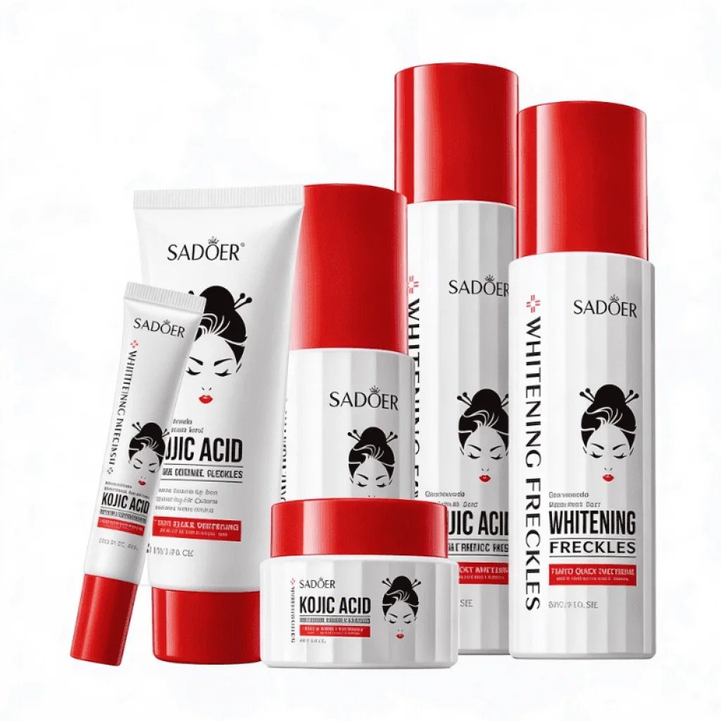 Set cadou pentru îngrijirea tenului cu acid Kojic, Sadoer, 6 piese - imagine 3