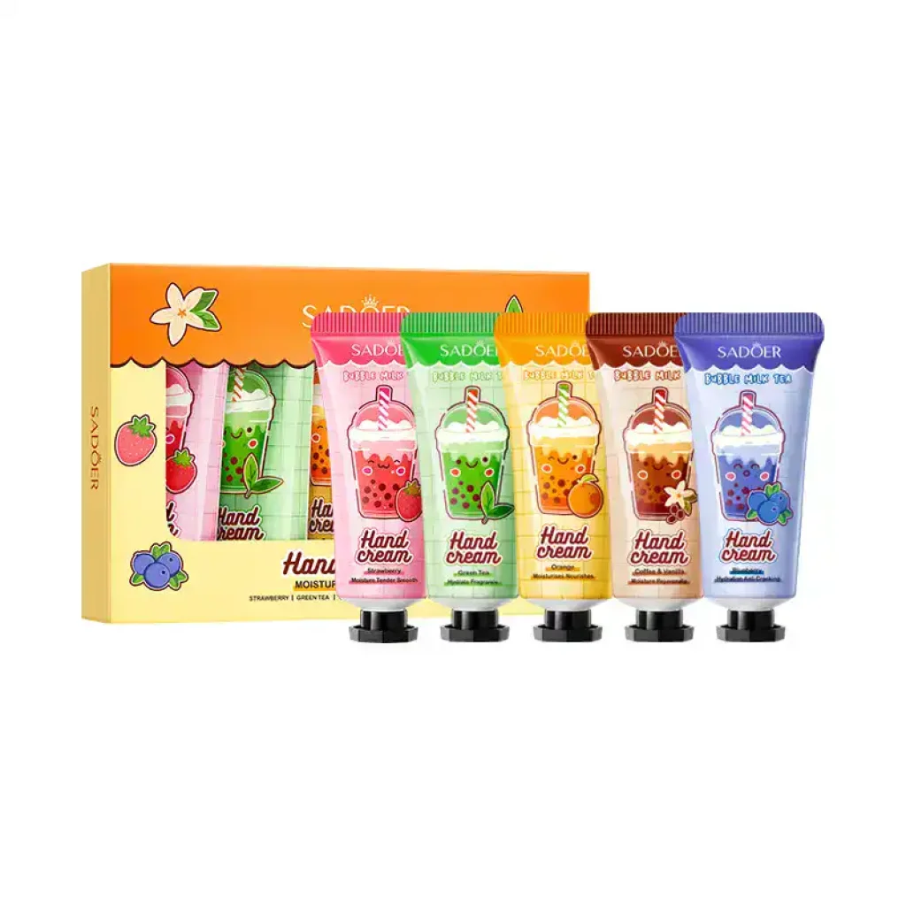 Set creme de maini, gama Bubble Milk Tea, 5 piese
