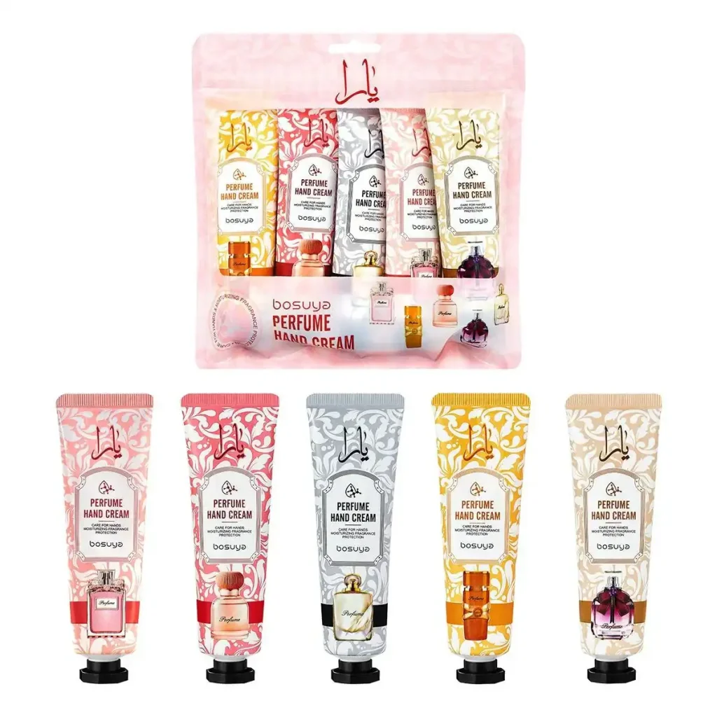 Set creme parfumate de maini, 5 piese