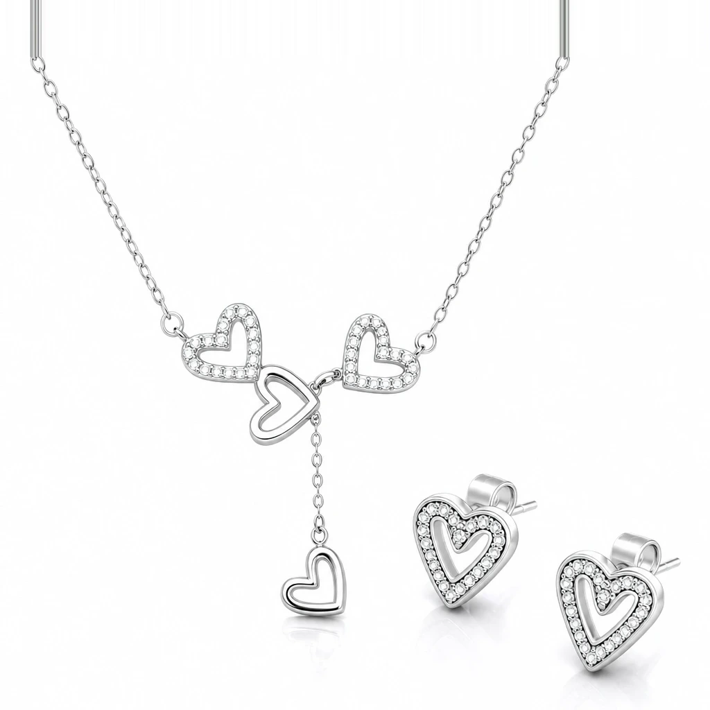 Set de bijuterii Love cu detalii romantice - imagine 2