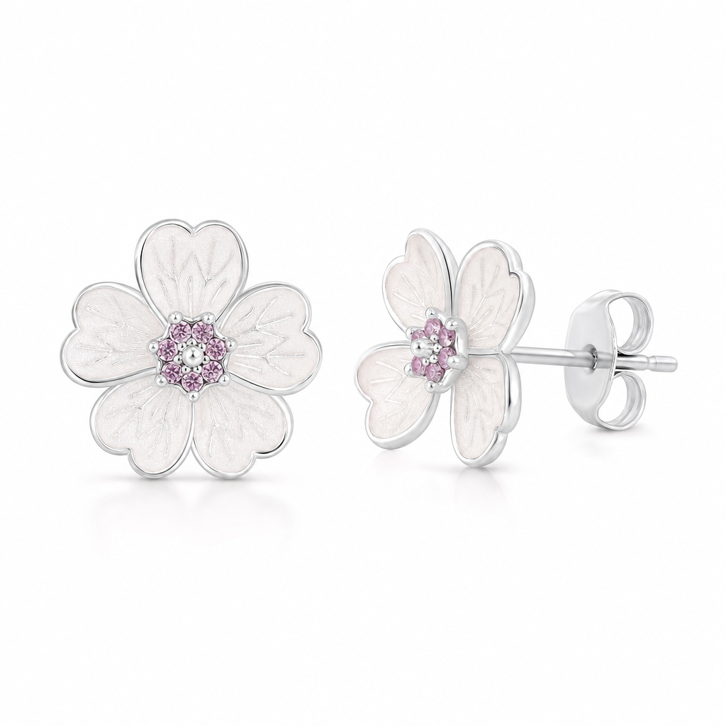Set de bijuterii Sakura cu design floral - imagine 3