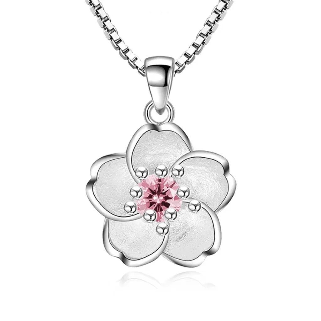 Set de bijuterii Sakura cu design floral - imagine 2