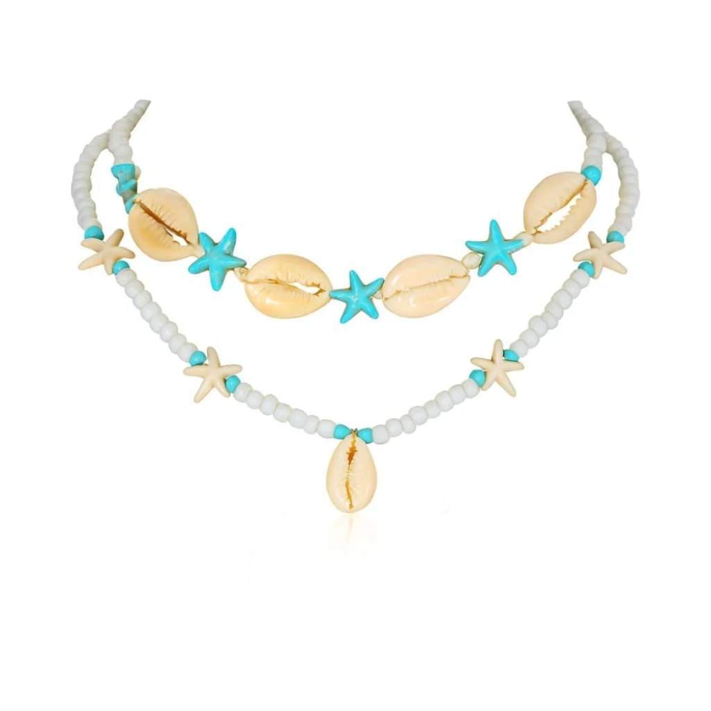 Set de coliere Blue Ocean Vibes cu motive marine