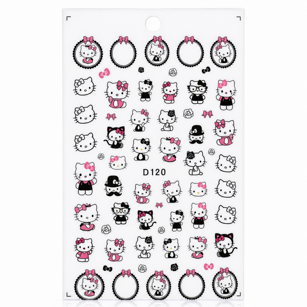 Set de stickere decorative cu design Hello Kitty.