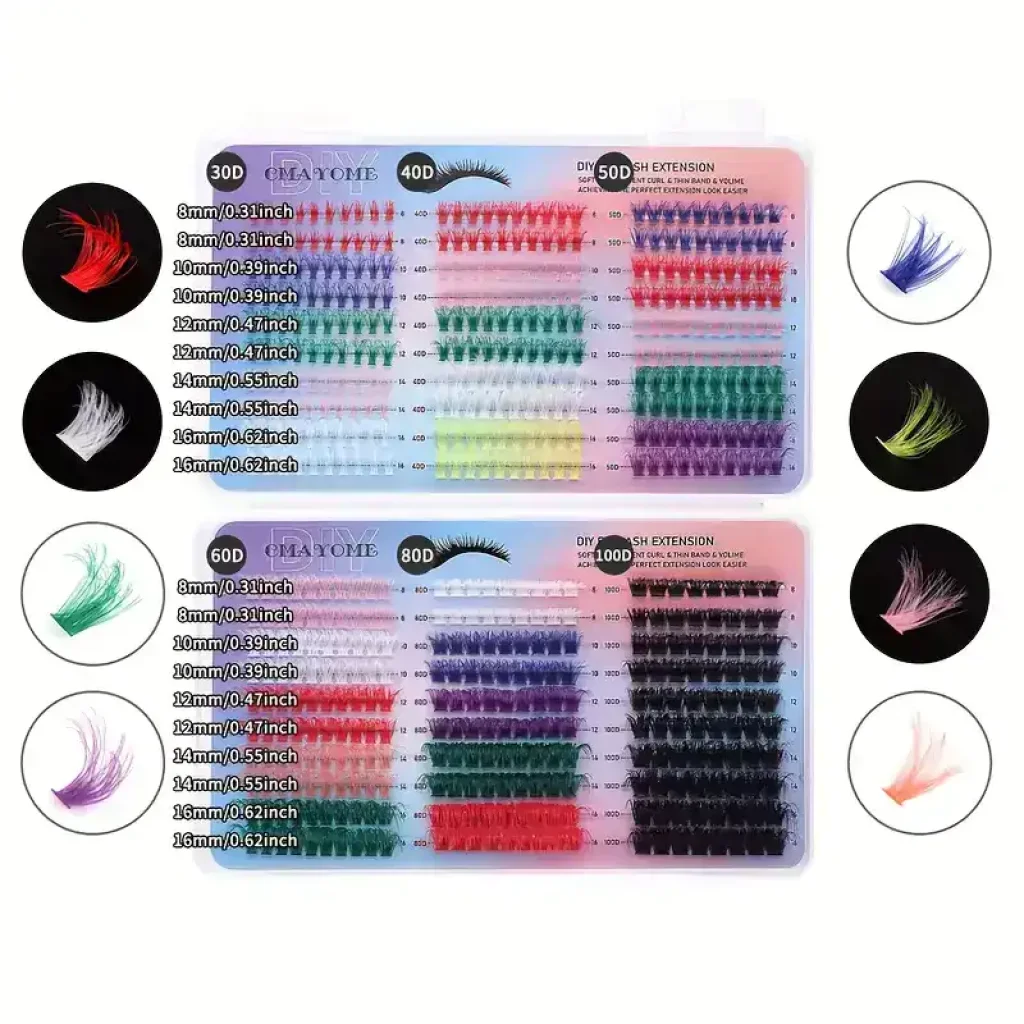Set extensii gene colorate, 570 bucati - imagine 2