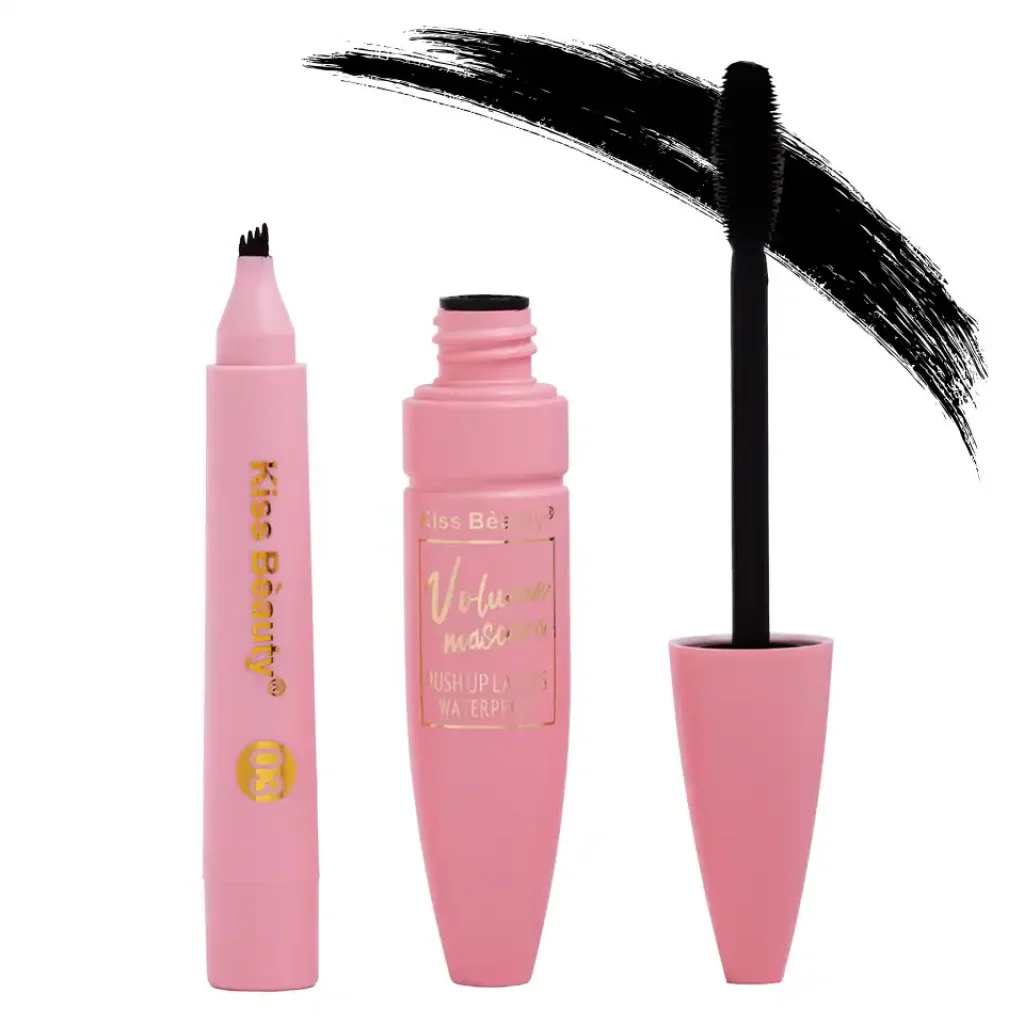 Set gel de sprancene si mascara pentru volum, KISS BEAUTY - imagine 3