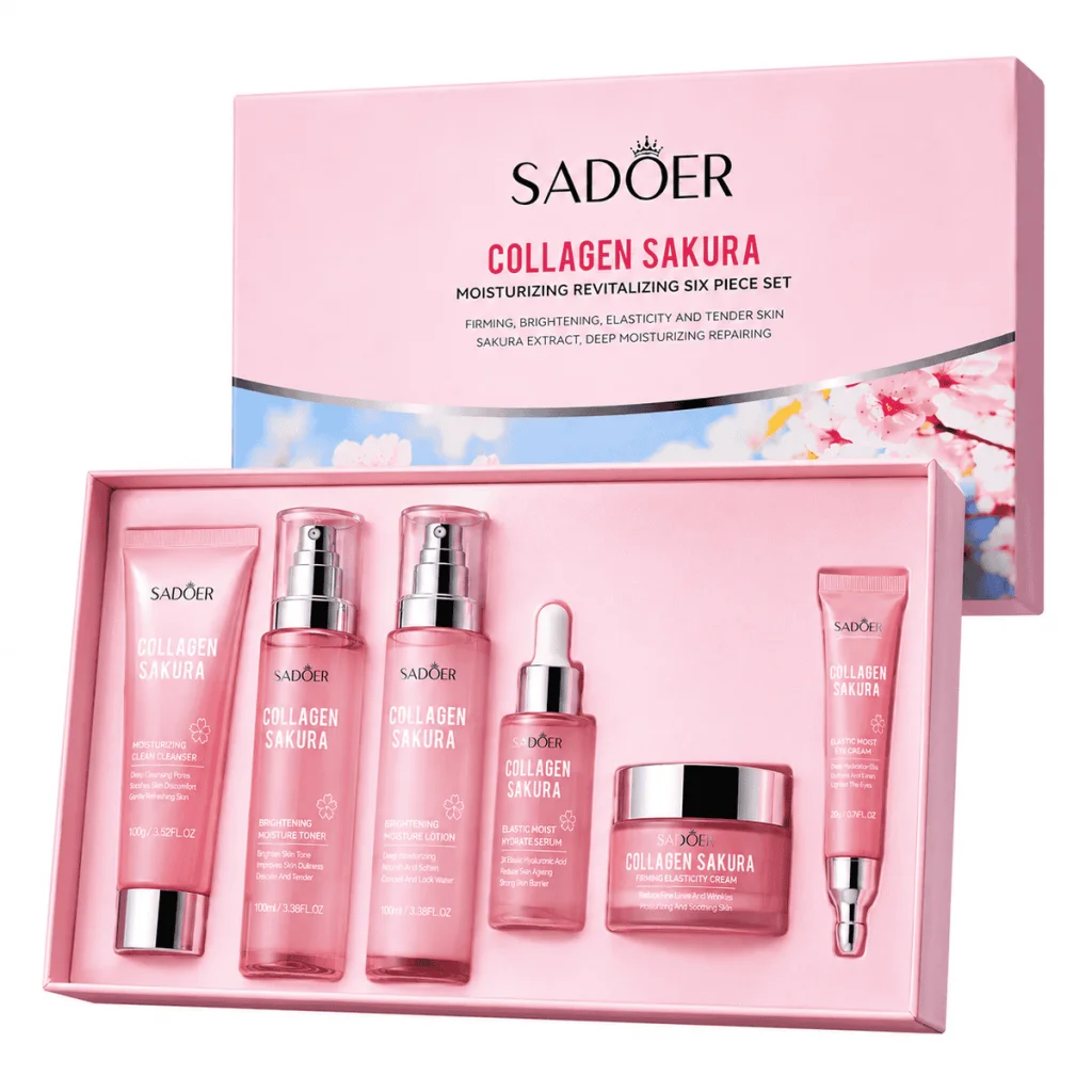 Set îngrijire ten, Sadoer, Collagen Sakura, 6 piese - imagine 3